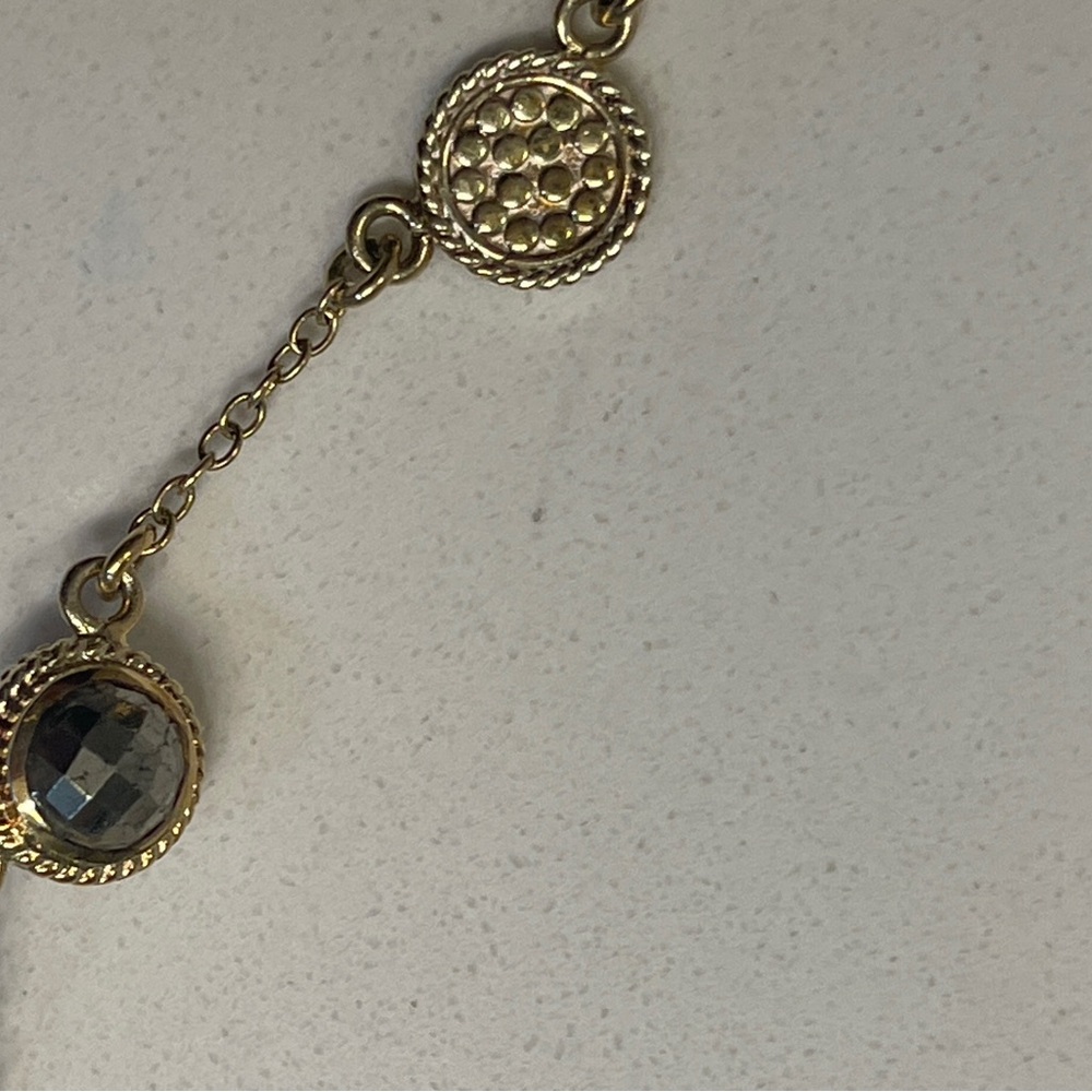 Elegant Anna Beck Gold Over Sterling Silver Station Necklace - Picture 4 of 7